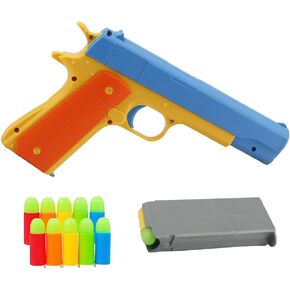 1Pcs Toy Gun Realistic 1:1 Scale Colt 1911 Rubber Bullet Pistol