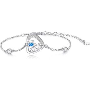 POPKIMI Sterling Silver Cute Animal Link Bracelet Wolf/Frog/Sea Turtle Bracelet for Women Girls Birthday Jewelry Gifts in Kuwait