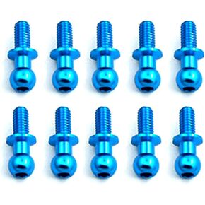 10Pcs Blue M3 Hex Ball Head Screws for Tamiya TT01 Sakura D5 1/10 RC Drift Car Repair Parts