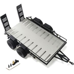 Grey RC Truck Small Trailer for Traxxas 1/18 TRX4M RC Car Easy Installation