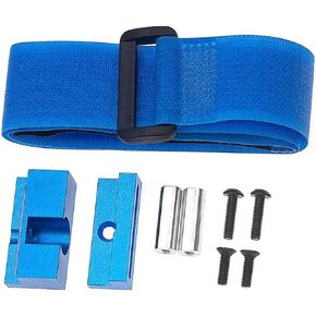 Upgrade Blue Battery Holder Mount w/Magic Strap for Tamiya TT-02 TT-02D 1/10 RC Car