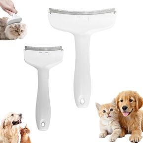 Meowvo V-Tooth Deshedding Comb for Pets, Doggocomfy Pet Comb Pro, Dog & Cat Grooming Brush for Shedding, Tight V-Shaped Teeth Shedding Comb with Ergonomic Handle, For Long or Short Hair (Green, S)