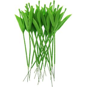 yyangz 20pcs tulip جذع ويترك قطعة واحدة من محاكاة فرع الحمل الجذعية والأوراق محاكاة زهرة الجذعية والأوراق لترتيب زهرة الزفاف boutonniere التغليف تزيين التغليف