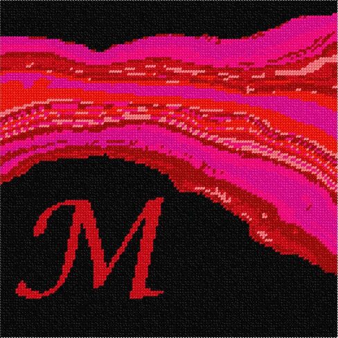Pepita Needlepoint Canvas: Letter M Agate Lipsticks Red, 10" x 10" in Kuwait