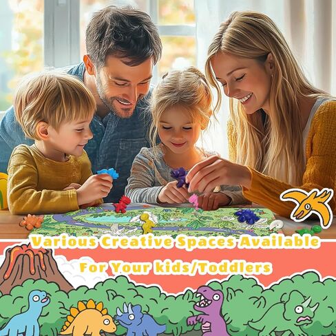 Dinosaur Crayons for Toddlers, 8-Piece Crayons Set with 8 Colors, Non-Toxic, Mess-Free, Break-Resistant, Includes Eraser & Drawing Paper, Fun Art Supplies for Toddlers & Kids Ages 3+ in Saudi Arabia