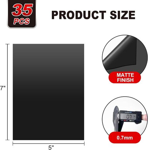 Thaibear Magnetic Sheets for Dies Storage, 5" x 7", 35 Pack Flexible Magnetic Sheets Non Adhesive, Die Cut Storage Magnet Sheets for Crafts, DIY, Photos in Kuwait