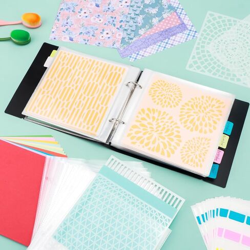 111 Pages1sets 6x6 Cookie Storage Storage Binder Die Cut and Stamping Volder Folder Baking Stencizer Scrapbooking Cutting Vies Storage Book Corpions (Blue) in Kuwait
