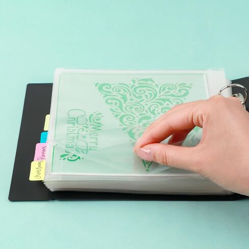 111 Pages1sets 6x6 Cookie Storage Storage Binder Die Cut and Stamping Volder Folder Baking Stencizer Scrapbooking Cutting Vies Storage Book Corpions (Blue) in Kuwait