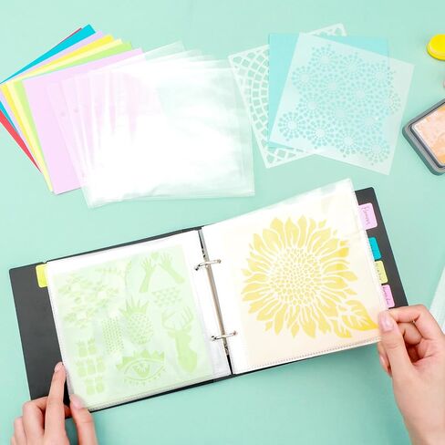 111 Pages1sets 6x6 Cookie Storage Storage Binder Die Cut and Stamping Volder Folder Baking Stencizer Scrapbooking Cutting Vies Storage Book Corpions (Blue) in Kuwait
