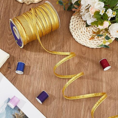 DICOSMETIC 72 Yards x 3/8 Inch(11mm) Piping Cord Trim for Sewing Satin Bias Piping Tape White Polyester Bias Tape for Garment Sewing Home Decoration and DIY Craft in Saudi Arabia