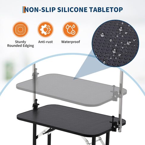 Dog Grooming Table, Protable Small dog Grooming Table for Dogs At Home With Height Adjustable Arms, Nooses, Mesh Tray, 330LBS Static Weight Capacity, Trimming Drying Table for Small/Large Dogs in Saudi Arabia