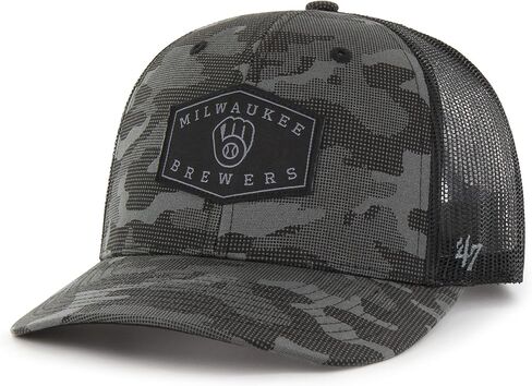 قبعة '47 MLB للرجال من Tonal Camo Convoy Trucker Snapback قابلة للتعديل - فحمي in Saudi Arabia