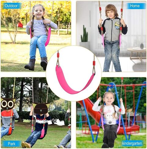 Elastische Kinderschaukel Bunte EVA Soft Board U-förmige Schaukel Sitz Schaukel Kinder Garten Outdoor Schaukel (Pink) in Saudi Arabia