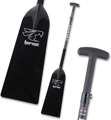 مجداف قارب التنين للرياضات المائية - أسود لامع - مجداف قارب التنين من ألياف الكربون قابل للتعديل - معتمد من IDBF - ملحقات قارب التنين in Kuwait