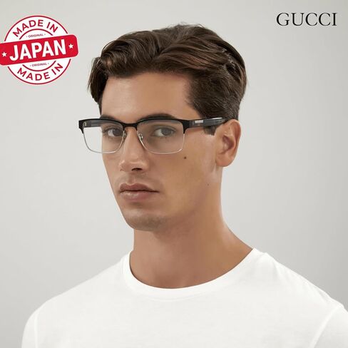 غوتشي نظارة طبية معدنية مستطيلة الشكل GG0750O + مجموعة نظارات فاخرة من اي شايدز in Saudi Arabia