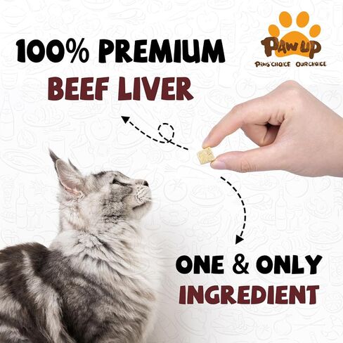 Freeze Dried Dog Treats, Grass Fed Beef Liver, Raw Single-Ingredient, High-Protein, Human Grade Bite-Sized Pieces Pet Treats, All Natural, 3.8 oz in Kuwait