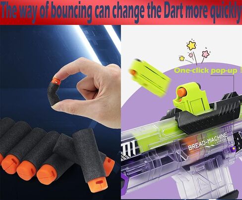 Transparent Bread Machine Launcher Dart Blaster Pistol Toy Set for Boys Nerf Gun for Boys Gift Green in Saudi Arabia