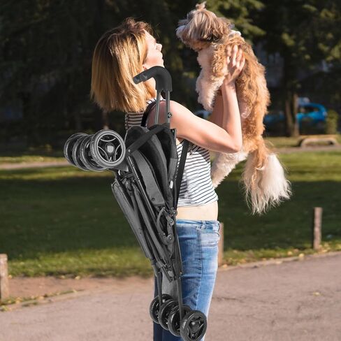 Pet Stroller for Large Dogs,Up to 33LBSs Pet Pram Adjustable Handle, Folding Dog Buggy, XXL Storage Double Pet Pram for Cats in Saudi Arabia
