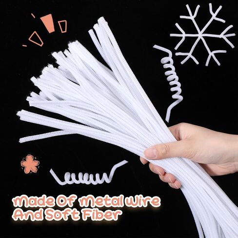 100 PCS Extra Long Long Pipe Cleaners Chenille STEM 6 مم × 24 بوصة أنابيب أنابيب سوداء لوازم الحرف الحرفية in Saudi Arabia
