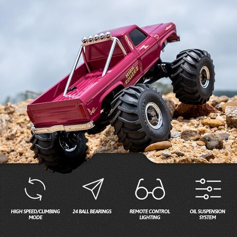 BEEZRC FMS 1/24 RC Crawler Smasher FCX24 Monster Truck V2 RTR 4WD 2.4GHz Brushed 8km/h Mini RC Off-Road Truck with LED Lights in Saudi Arabia