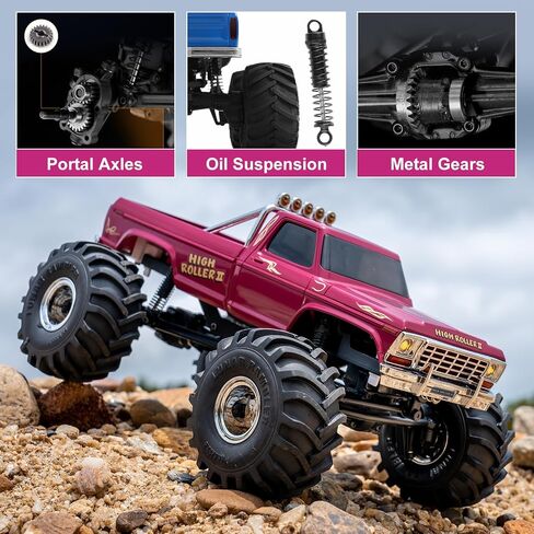 BEEZRC FMS 1/24 RC Crawler Smasher FCX24 Monster Truck V2 RTR 4WD 2.4GHz Brushed 8km/h Mini RC Off-Road Truck with LED Lights in Saudi Arabia