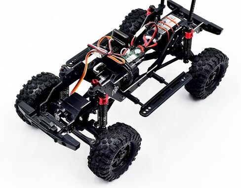 CR-18P V3 Rushmore Urghmore باللون الأحمر-1/18 المقياس RC Truck Mawler مع ميزات شاحنات RC على الطرق الوعرة ، محاور البوابة والتروس المعدنية-جاهزة للتشغيل ، 2S/3S LIPO متوافقة (1810416-V3) in Kuwait