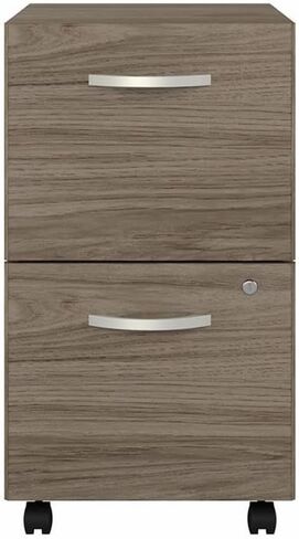 Pemberly Row 2 Drawer Mobile File Cabinet in Modern Hickory - Engineered Wood in Saudi Arabia