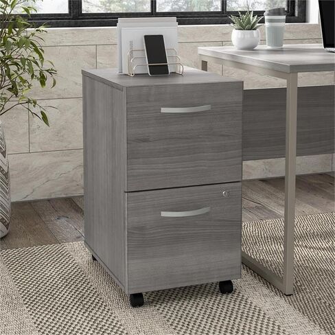 Pemberly Row 2 Drawer Mobile File Cabinet in Modern Hickory - Engineered Wood in Kuwait