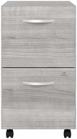 Pemberly Row 2 Drawer Mobile File Cabinet in Modern Hickory - Engineered Wood in Kuwait