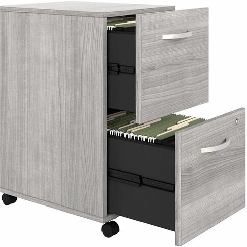Pemberly Row 2 Drawer Mobile File Cabinet in Modern Hickory - Engineered Wood in Kuwait
