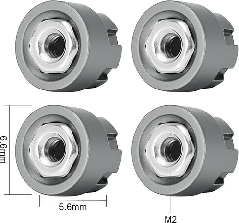 INJORA M2 Wheel Lock Nuts with Aluminum Cap for 1/24 RC Crawlers Upgrade(Red) in Saudi Arabia