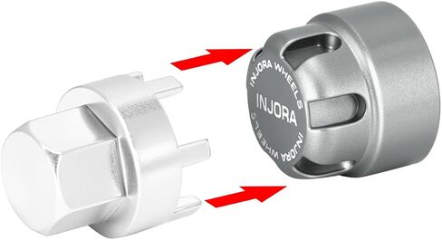 INJORA M2 Wheel Lock Nuts with Aluminum Cap for 1/24 RC Crawlers Upgrade(Red) in Saudi Arabia