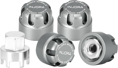 INJORA M2 Wheel Lock Nuts with Aluminum Cap for 1/24 RC Crawlers Upgrade(Red) in Saudi Arabia