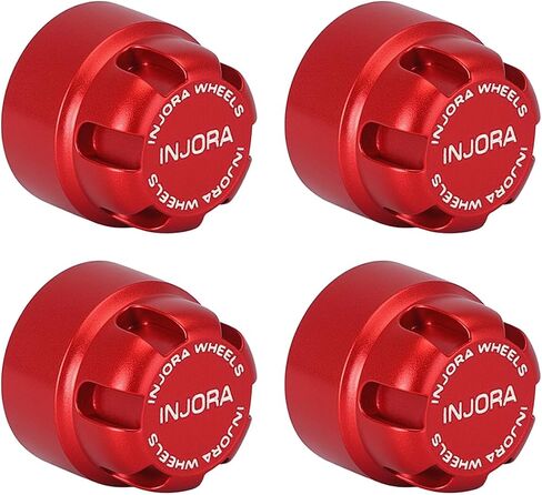 INJORA M2 Wheel Lock Nuts with Aluminum Cap for 1/24 RC Crawlers Upgrade(Red) in Saudi Arabia