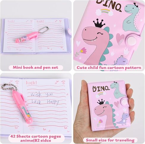LIYIQ 24 PCS دفتر ملاحظات صغير مع PEN ، MINI Notebook in Pocket ، أجهزة الكمبيوتر المحمولة اللطيفة للبنات أطفال مناسبة لبرنامج دفتر السفر إلى المدرسة الهدايا in Saudi Arabia