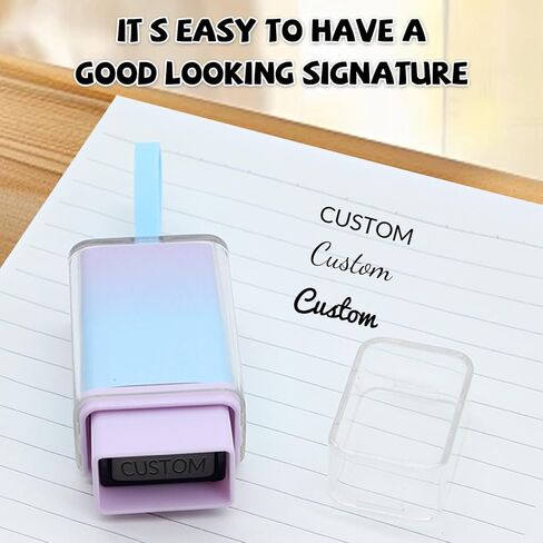 Dazzling Ink Stamps for Teachers, Students and Office Staff - Personalized Stamps for Classroom and Office use, self-Ink Stamps Customized with Text (Pink&Yellow) in Kuwait