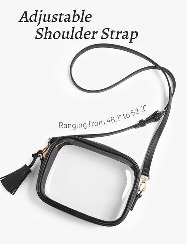 Yarnic Clear Bag Stadium Approved, PVC Clear Crossbody Purse Small Clear Crossbody Bag with Adjustable Shoulder Strap in Kuwait