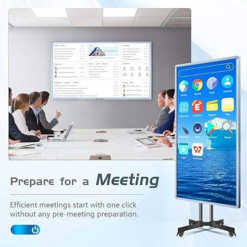 Smart Board ، 49 "لوحة بيضاء رقمية ، لوح ذكي تفاعلي إلكتروني لمكتب الفصل الدراسي ، عكس الشاشة من Android & iOS للتعليق على الهواء الطلق (لوحة فقط) in Kuwait