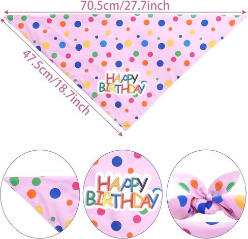 hoyuwak Dog Birthday Party Supplies Girl Dog Birthday Bandana Tutu Set Cute Hat Bow Tie Set for Large Medium Small Dogs in Kuwait