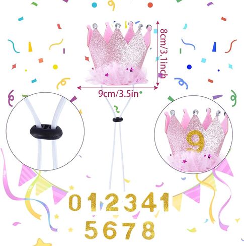 hoyuwak Dog Birthday Party Supplies Girl Dog Birthday Bandana Tutu Set Cute Hat Bow Tie Set for Large Medium Small Dogs in Kuwait