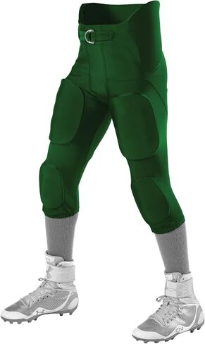 Alleson Athletic Youth Integrated Football Pant, Dark Green, One Size in Saudi Arabia
