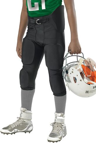 Alleson Athletic Youth Integrated Football Pant, Dark Green, One Size in Saudi Arabia
