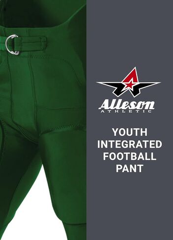 Alleson Athletic Youth Integrated Football Pant, Dark Green, One Size in Saudi Arabia