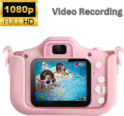 Kids' Digital Camera 48MP with HD Video Recording Games and MP3 Music, Fun Toy Camera for Children Under 13 Years Old, Birthday Christmas for Boys and Girls (Pink) in Saudi Arabia