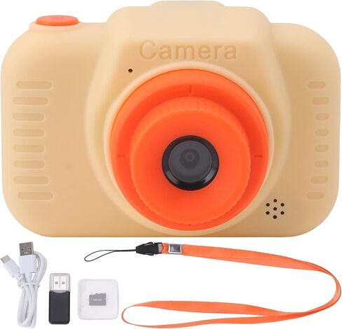 Kids Digital Camera 32G Card 1080P 8X Zoom Toddler Camera Kids Video Camera Kids Digital Camera Children Digital Camera Selfie Camera Toy Digital Camcorder Toy for Children (Beige) in Kuwait