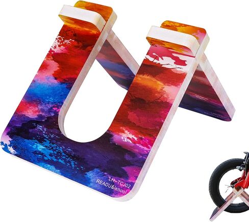 SHIDOW Wooden bike stand, Children bike display stand, Indoor Bike Stand, Bicycle floor bracket suitable for 10-12 inch Balanced bicycles, Children's bicycles (Wooden) in Saudi Arabia
