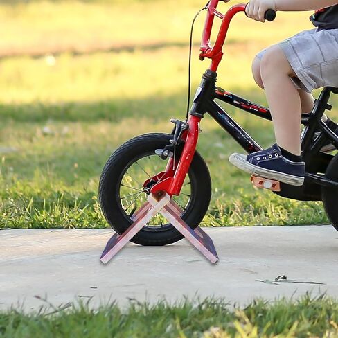 SHIDOW Wooden bike stand, Children bike display stand, Indoor Bike Stand, Bicycle floor bracket suitable for 10-12 inch Balanced bicycles, Children's bicycles (Wooden) in Saudi Arabia