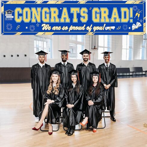 45 قطعة لافتة تخرج 2024، لافتة تهنئة التخرج مع بالونات التخرج، لافتة تخرج فئة 2024 ديكورات، ديكورات خارجية للتخرج، مستلزمات حفلات التخرج الجامعية، أحمر وأبيض وأزرق in Kuwait