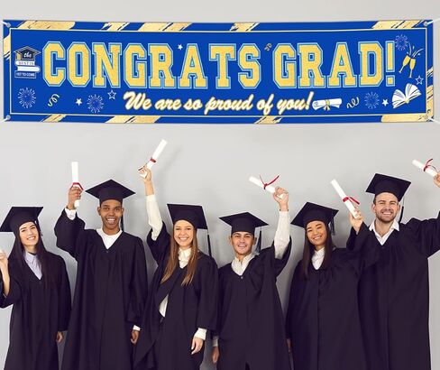 45 قطعة لافتة تخرج 2024، لافتة تهنئة التخرج مع بالونات التخرج، لافتة تخرج فئة 2024 ديكورات، ديكورات خارجية للتخرج، مستلزمات حفلات التخرج الجامعية، أحمر وأبيض وأزرق in Kuwait