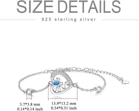 POPKIMI Sterling Silver Cute Animal Link Bracelet Wolf/Frog/Sea Turtle Bracelet for Women Girls Birthday Jewelry Gifts in Kuwait